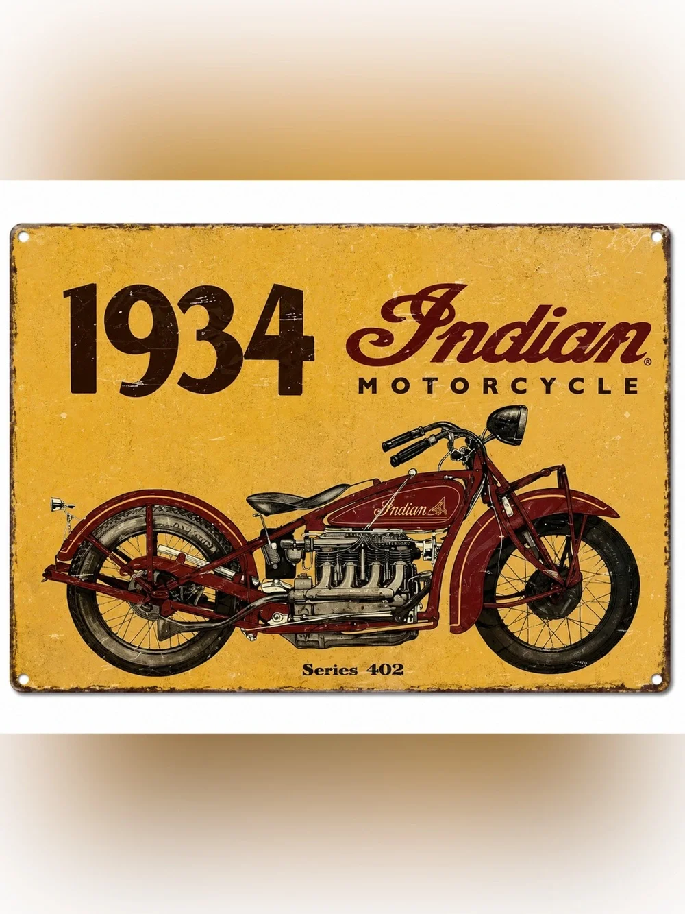 NEW 1934 Indian Motorcycle Metal Sign